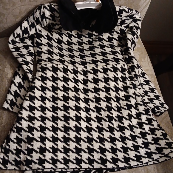 TAHARI BLACK N WHITE A LINE DRESS 5-6 - Picture 4 of 7